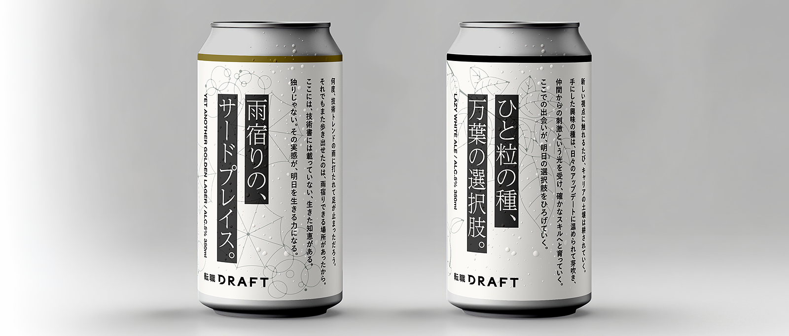 全国へビールスポンサーとして支援中!転職ドラフトビールがリニューアルしました