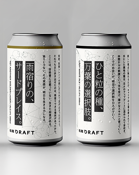 全国へビールスポンサーとして支援中！転職ドラフトビールがリニューアルしました